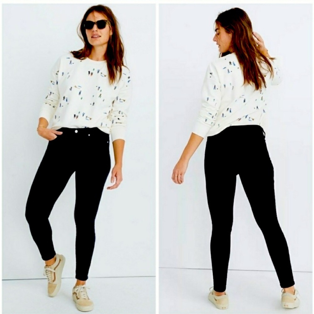 Madewell 9” High-riser Skinny Skinny Velvet Pant - Velour Dark Black